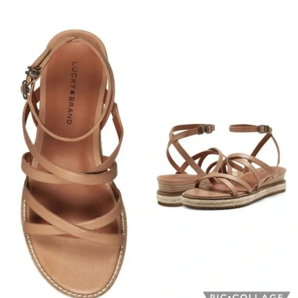 Lucky Brand Beige Strappy Sandals